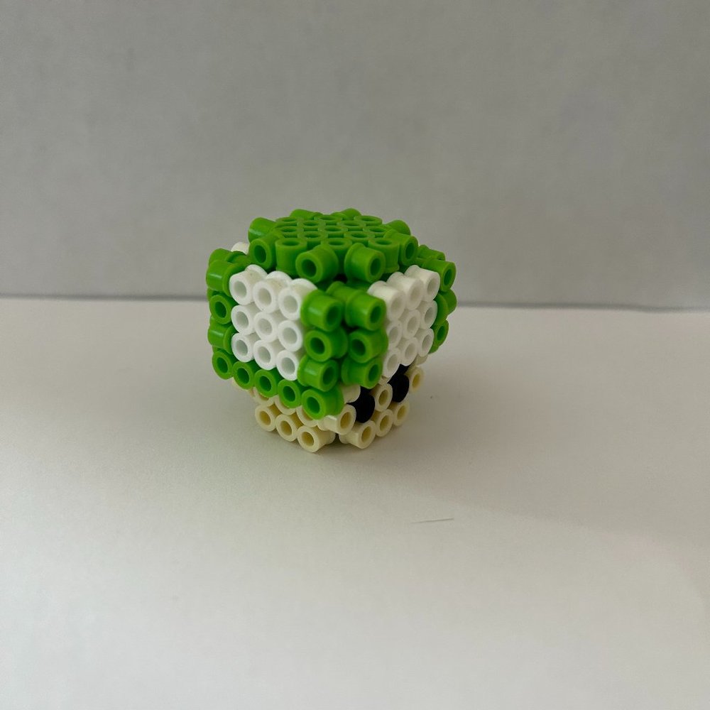 3D Perler Bead Mini Figurine of a Mushroom